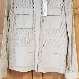 Elie Tahari Katya Suede Safari Jacket